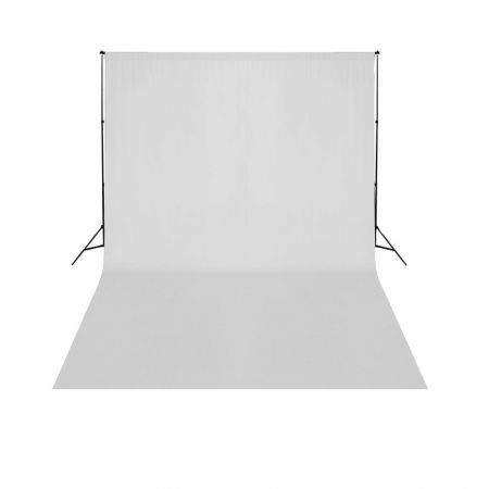 Telescopic Background Support System + White Backdrop 3x5 m