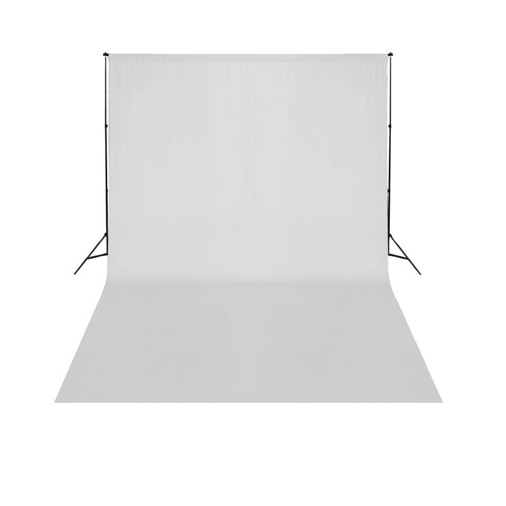 Telescopic Background Support System + White Backdrop 3x5 m