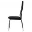 Dining Chairs 6 pcs Black Faux Leather