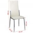 Dining Chairs 6 pcs White Faux Leather