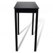 Bar Table with 2 Bar Chairs Black