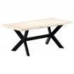Dining Table White 180x90x75 cm Solid Mango Wood