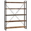 5-Tier Bookcase 140x30x180 cm Solid Reclaimed Wood