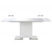 Extendable Dining Table High Gloss White 180x90x76 cm MDF