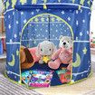 Castle Play Tent for Boys Girls Night-Sky Kids Play House Star Moon - Blue