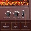 22 Inch 1800W Freestanding Electric Fireplace Stove Realistic LED Flame Effect Thermostat