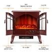 22 Inch 1800W Freestanding Electric Fireplace Stove Realistic LED Flame Effect Thermostat