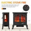 1800W Portable Freestanding 22-inch Electric Fireplace Stove Heater Thermostat 3D Flame Effect