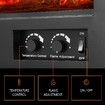 16 Inch Panoramic Electric Fireplace Heater Stove 1800W Portable Flame Thermostat