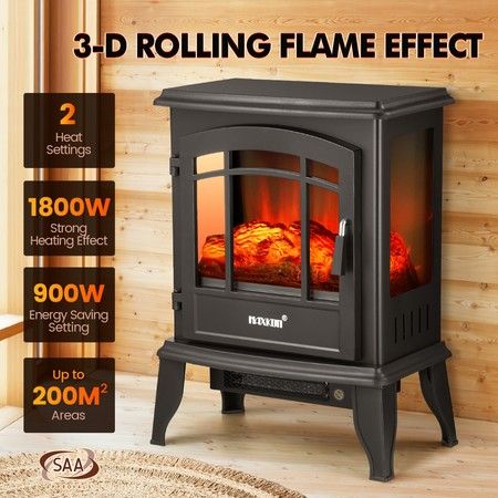 16 Inch Panoramic Electric Fireplace, Electric Portable Fireplace Heaters