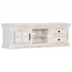 TV Cabinet White 120x30x40 cm Solid Mango Wood