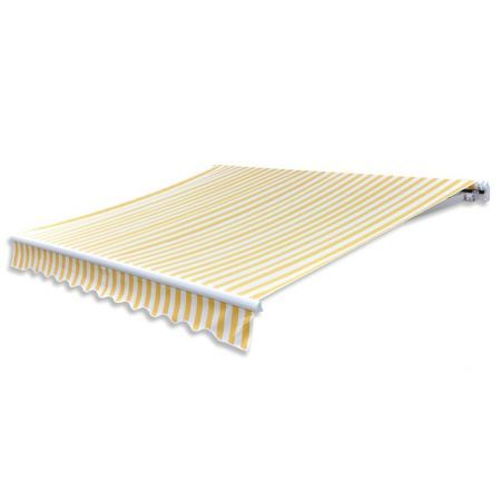 Folding Awning 300 cm Yellow & White