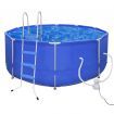 Swimming Pool Round 367 cm with Ladder & Filter Pump 1135 L / h