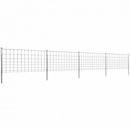 Step-In Fence with Posts Zinc-coated Iron 50 m 100/8/30