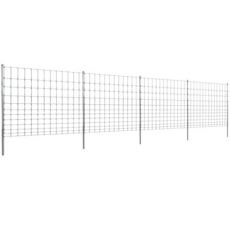 Step-In Fence with Posts Zinc-coated Iron 50 m 150/12/30