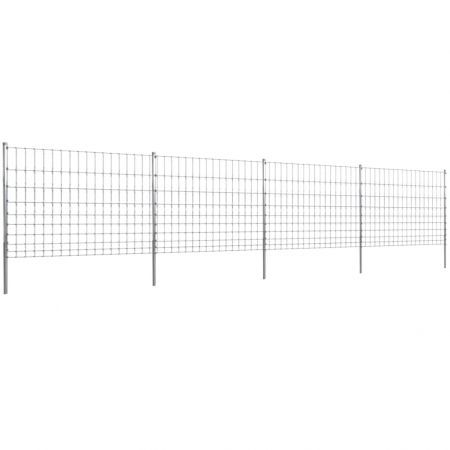 Step-In Fence with Posts Zinc-coated Iron 50 m 120/10/15