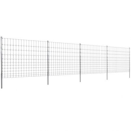 Step-In Fence with Posts Zinc-coated Iron 50 m 150/12/15
