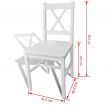 Dining Chairs 6 pcs White Pinewood