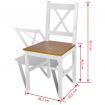 Dining Chairs 6 pcs White Pinewood