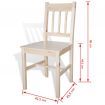 Dining Chairs 6 pcs Pinewood