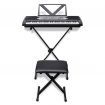 54-Key Electric Keyboard + Adjustable Keyboard Stand and Stool Set