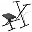 61-Key Electric Keyboard + Adjustable Keyboard Stand and Stool Set