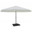 Aluminium Umbrella with Portable Base White