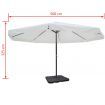 Aluminium Umbrella with Portable Base White