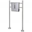 Mailbox on Stand Stainless Steel