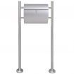 Mailbox on Stand Stainless Steel