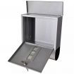 Double Mailbox on Stand Stainless Steel