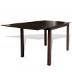 Brown Cream Solid Wood Extending Dining Table Set with 6 Chairs