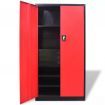 Metal Tool Storage Cabinet with Removable Tool Chest Black-red