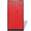 Metal Tool Storage Cabinet with Removable Tool Chest Black-red