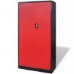 Metal Tool Storage Cabinet with Removable Tool Chest Black-red