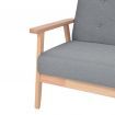 Sofa Set 2 Pieces Fabric Light Grey