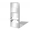 Shoe Cabinet 5-Layer Mirror White 63x17x169.5 cm