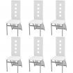 Dining Chairs 6 pcs White Faux Leather