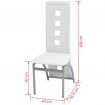 Dining Chairs 6 pcs White Faux Leather