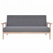 Sofa Set 2 Pieces Fabric Dark Grey