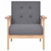 Sofa Set 2 Pieces Fabric Dark Grey