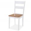 Dining Chairs 6 pcs White Solid Rubber Wood