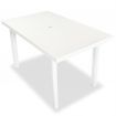 5 Piece Outdoor Dining Set Plastic White