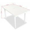 5 Piece Outdoor Dining Set Plastic White