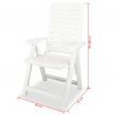 5 Piece Outdoor Dining Set Plastic White