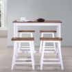 Bar Table and Stool Set 5 Pieces Solid Wood