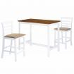 Bar Table and Stool Set 3 Pieces MDF Dark Brown