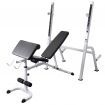 Workout Bench with Weight Rack Barbell and Dumbbell Set 60.5kg