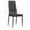 Dining Chairs 6 pcs Dark Grey Fabric