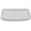 Bathroom Basin with Mixer Tap Ceramic Rectangular White